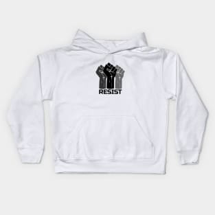 Resist with fist 3 - in black Kids Hoodie